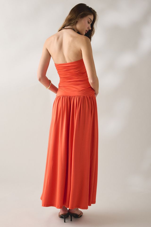 sachin and babi light blue dress Maisie Ruched Drop Waist Maxi Dress