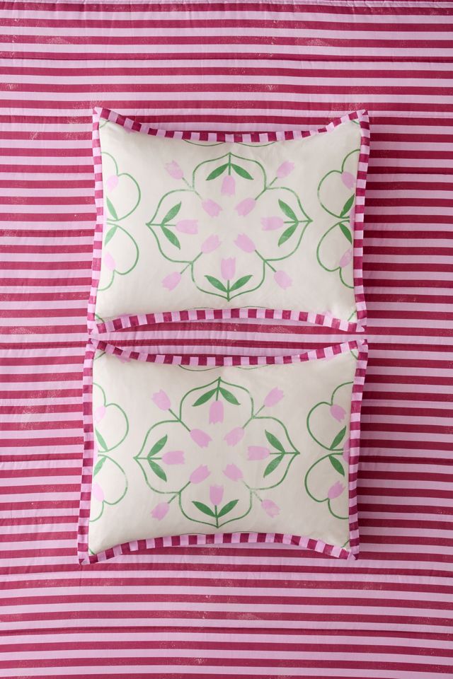 Ensemble de taies d'oreiller Emelia à motif tulipe #1