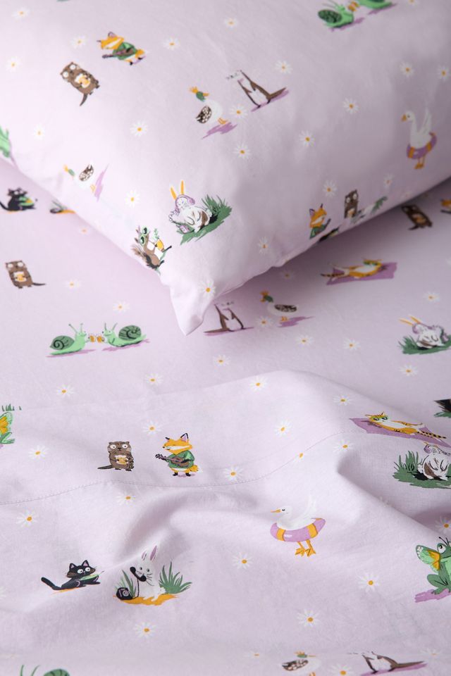 Ensemble de draps en coton Animaux fantaisistes #1