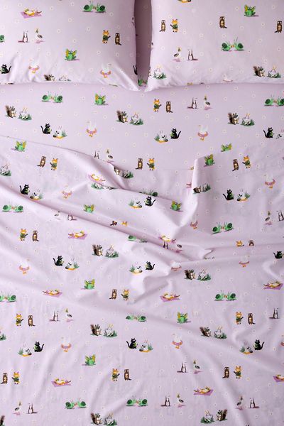 Whimsical Animals Cotton Sheet Set