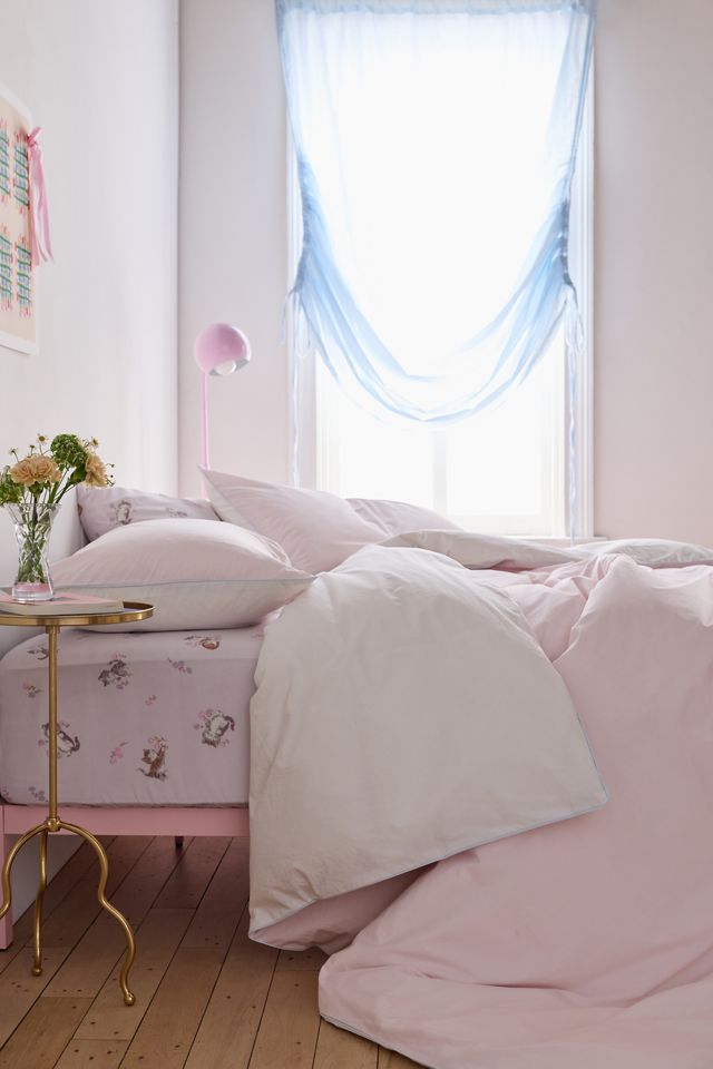 Housse de couette Jordan réversible en percale de coton à bordure passepoilée #1