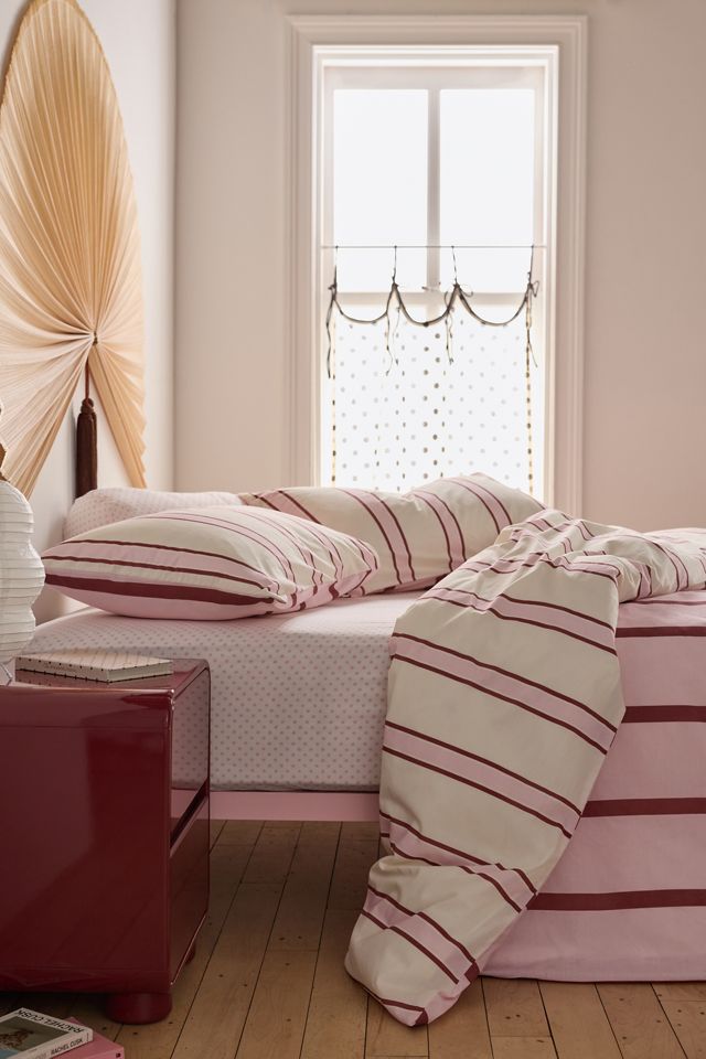Housse de couette réversible Rowen à motif rayé #1