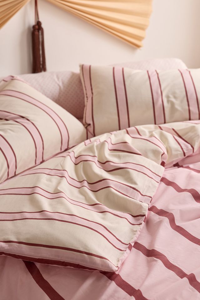 Housse de couette réversible Rowen à motif rayé #2