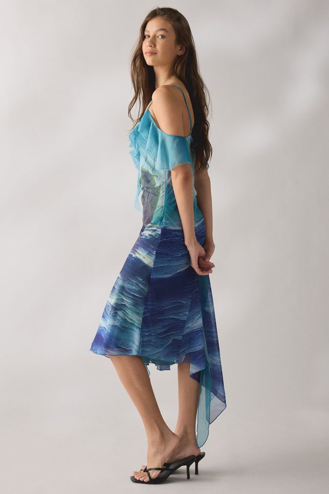 Robe midi asymétrique à volants Isla Wreckage Tyler McGillivary #2