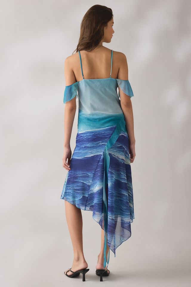 Robe midi asymétrique à volants Isla Wreckage Tyler McGillivary #3
