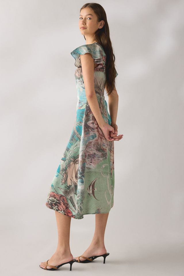Tyler McGillivary Ursula Flutter Sleeve Midi Dress #2