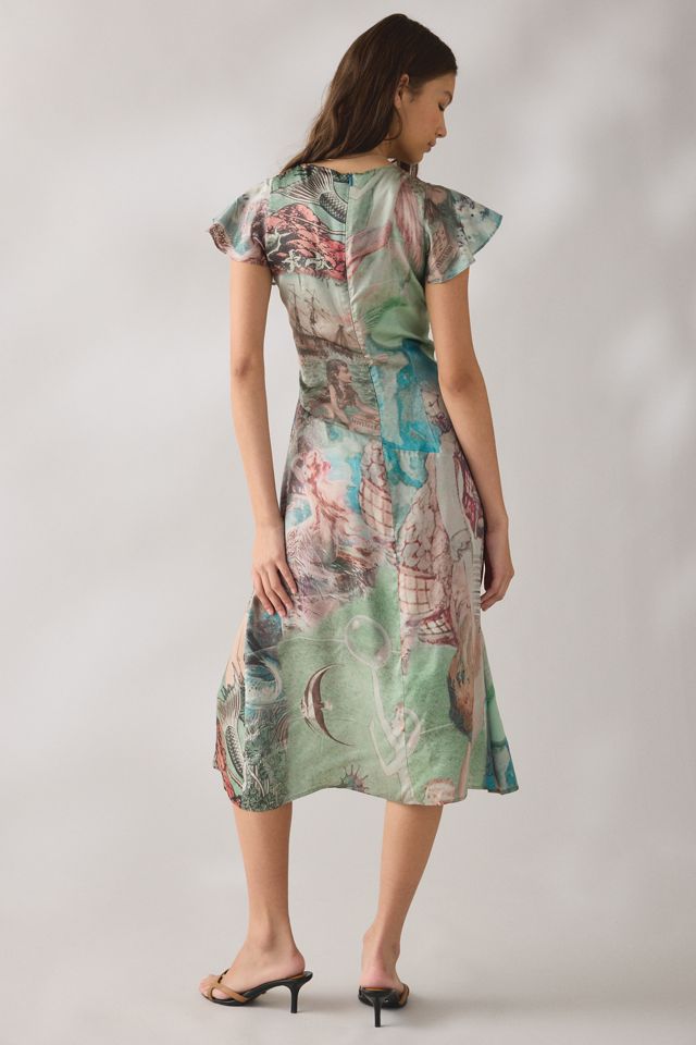 Tyler McGillivary Ursula Flutter Sleeve Midi Dress #3