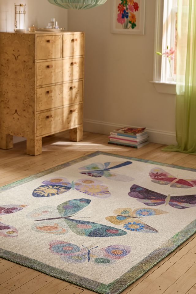 Monica Butterfly Printed Rug #1