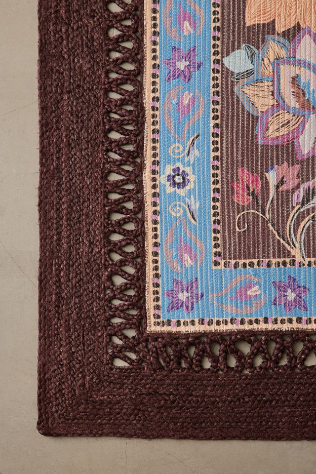Elowen Floral Printed Woven Rug #3
