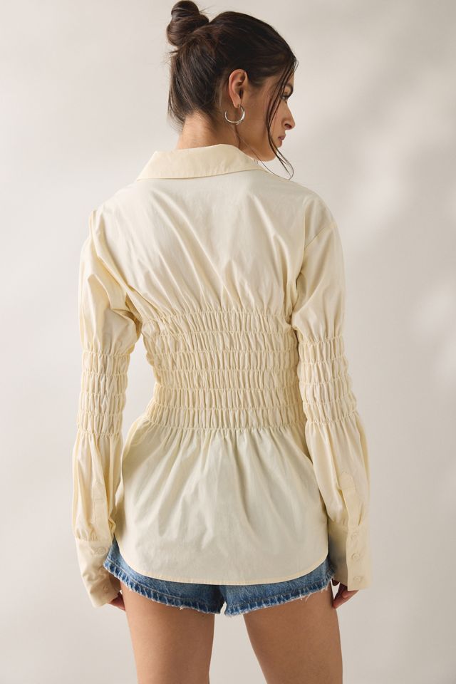 Chemise boutonnée à manches longues froncée Lou SAEMDI #2