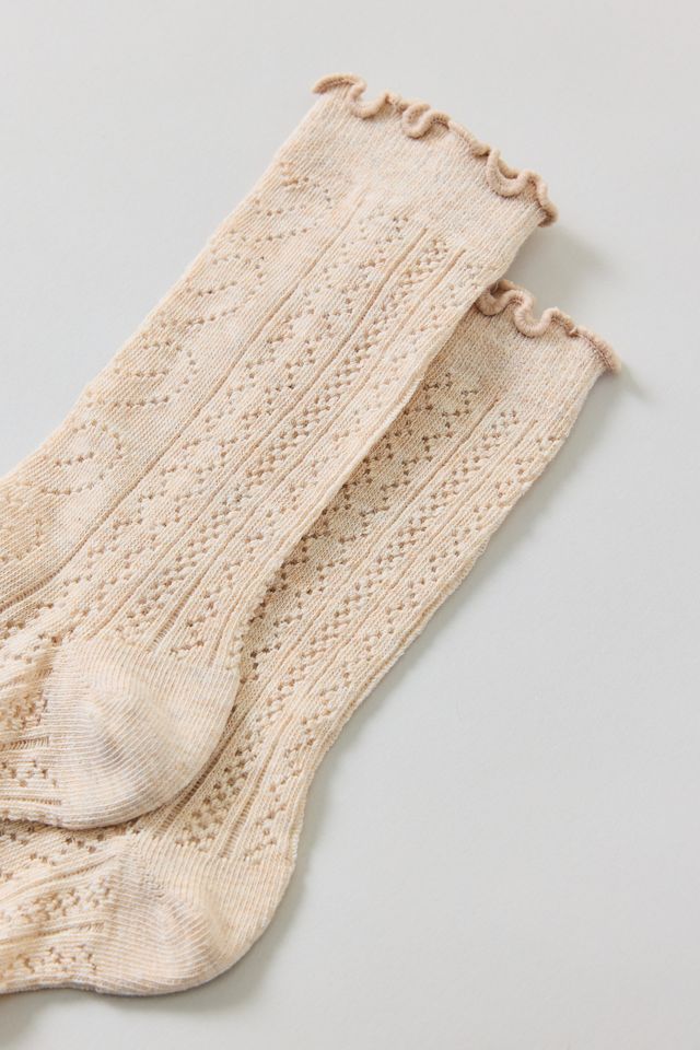 Chaussettes à motif pointelle cœur #1