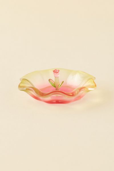 Wiggle Floral Resin Catch-All Dish