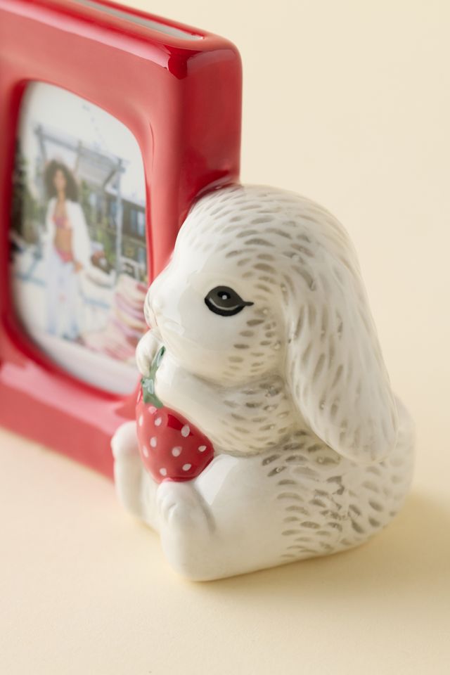Strawberry Bunny INSTAX MINI Ceramic Picture Frame Vase #1