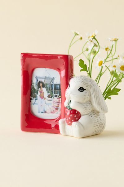 Strawberry Bunny INSTAX MINI Ceramic Picture Frame Vase