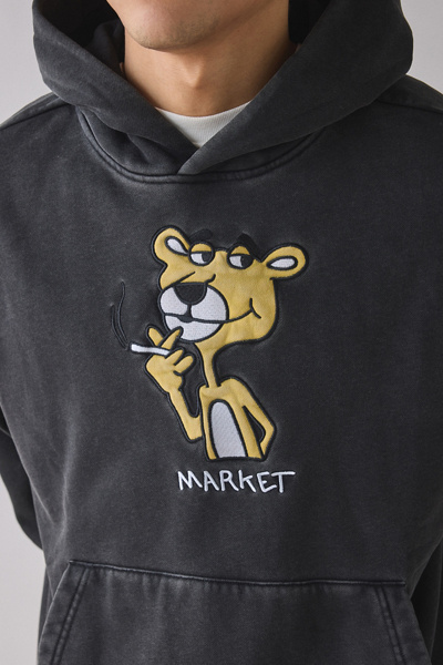 Market Studios Panther Applique Hoodie Sweatshirt
