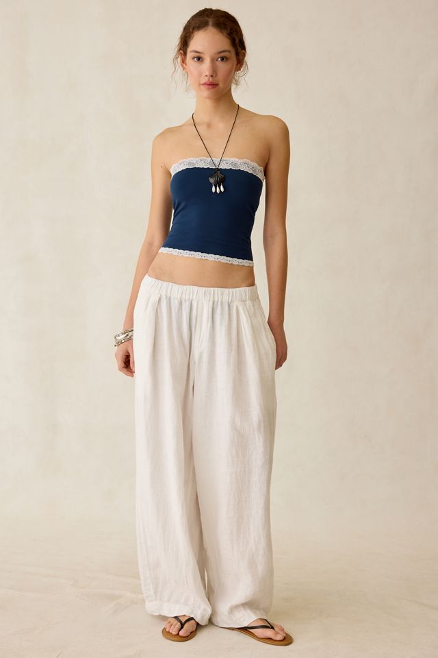 Out From Under Cotton Compression Lace Trim Tube Top #1