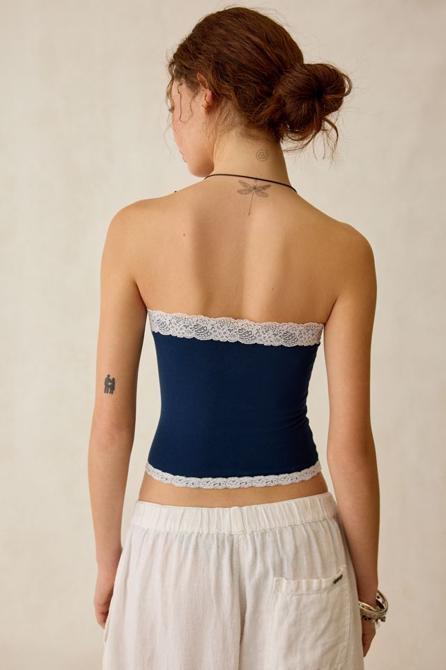 Out From Under Cotton Compression Lace Trim Tube Top #2