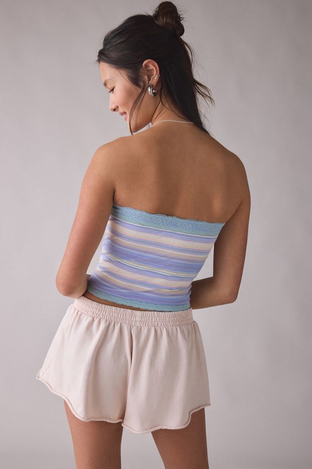 Out From Under Cotton Compression Lace Trim Tube Top #2