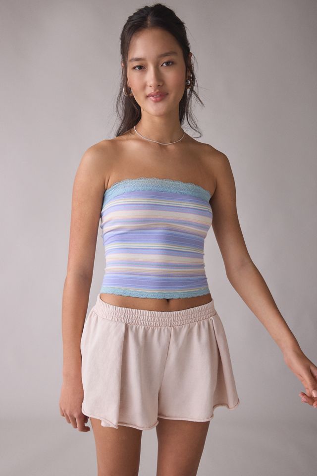 Out From Under Cotton Compression Lace Trim Tube Top #3