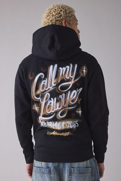 Market Studios Call My Lawyer Airbrush Graphic Hoodie Sweatshirt