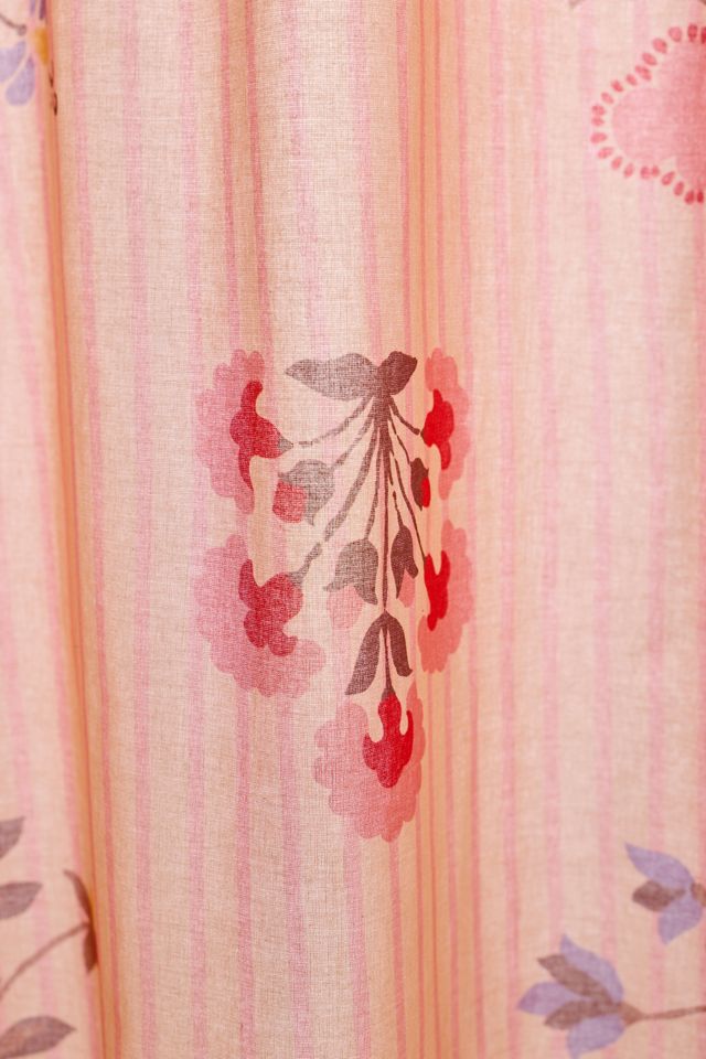 Rideau de douche Arielle à motif floral gravé sur bois #1
