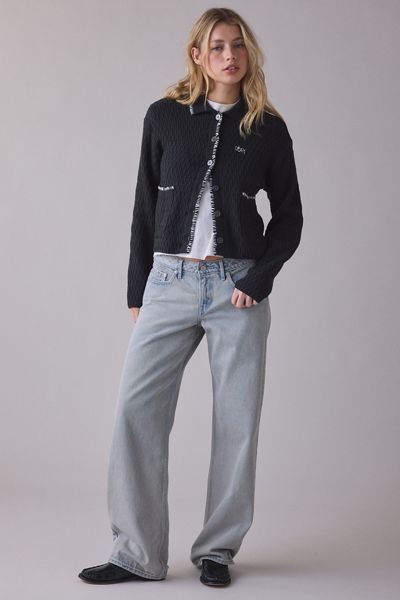 OBEY Amelie Polo Collar Button Down Sweater