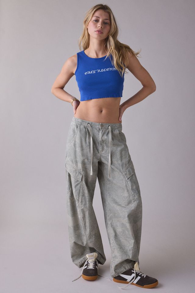 OBEY Old English Graphic Rib Cropped Tank Top #3