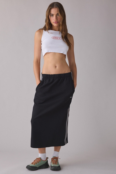 OBEY Malia Side Stripe Track Midi Skirt | Urban Outfitters