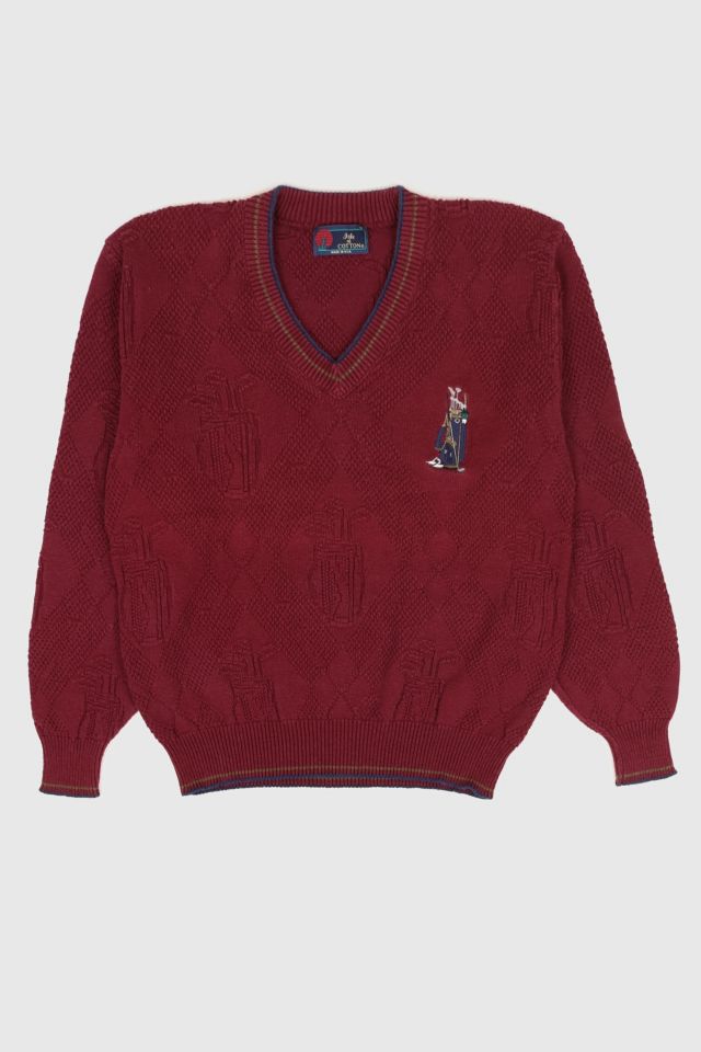 Vintage Embroidered Golf Sweater