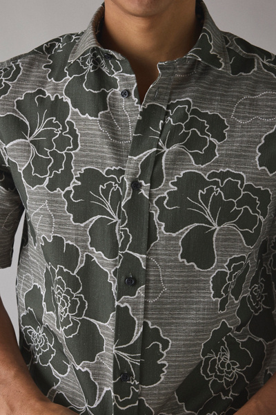 Les Deux Charlie Poppy Allover Print Shirt