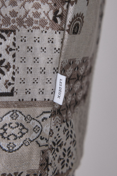 Les Deux Layton Patchwork Pattern Long Sleeve Shirt