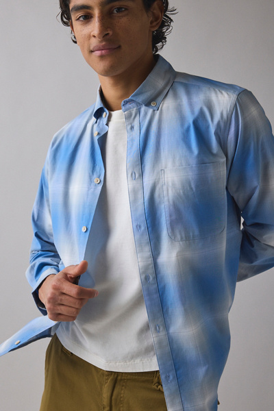 Les Deux Kent Shadowcheck Long Sleeve Shirt