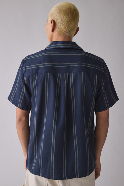 Les Deux Lawson Stripe Pattern Short Sleeve Shirt