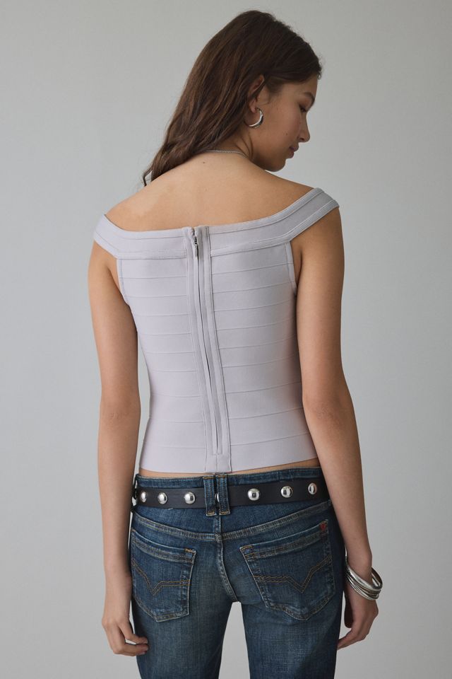 UO Kimmie Bandage Plunging Off-The-Shoulder Top #3
