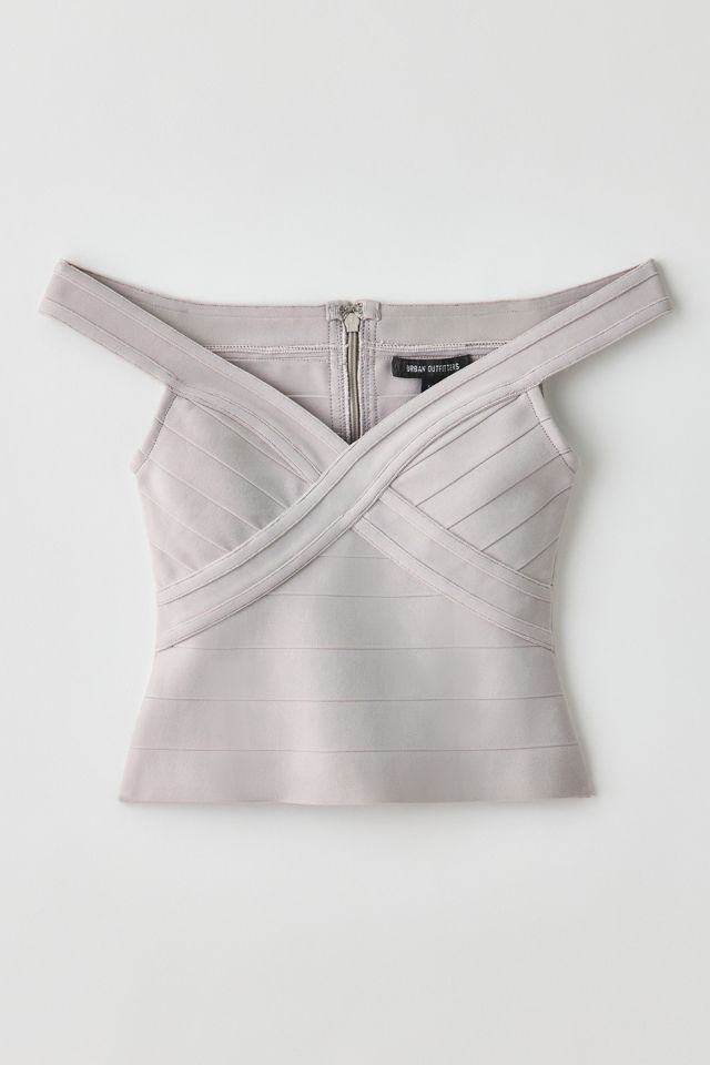 UO Kimmie Bandage Plunging Off-The-Shoulder Top #4
