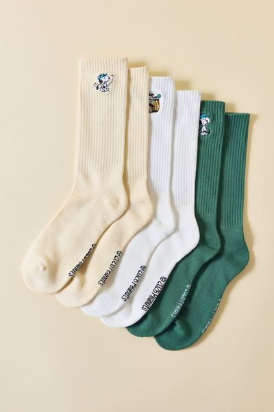Peanuts Snoopy Swingin' Icon Crew Socks 3-Pack