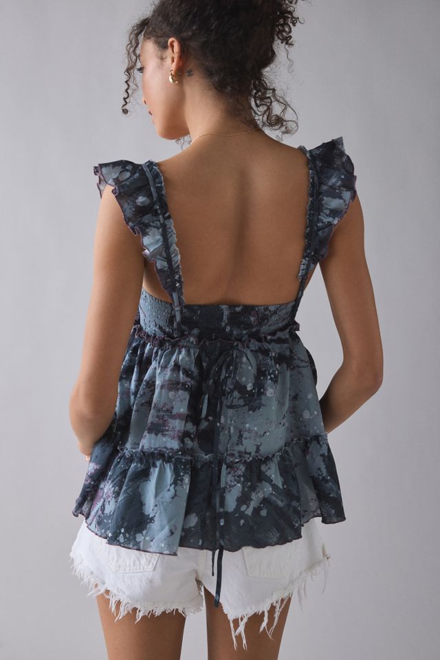Kimchi Blue Nera Ruffle Babydoll Tie-Back Tunic Top #2