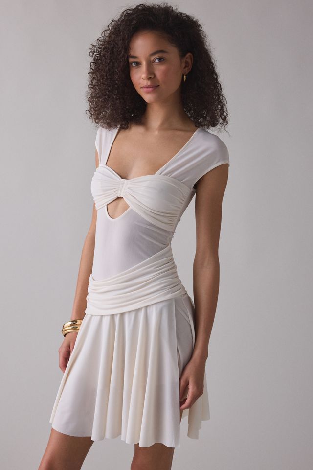 Robe mini à manches cape asymétriques You Woodrose Deli #3