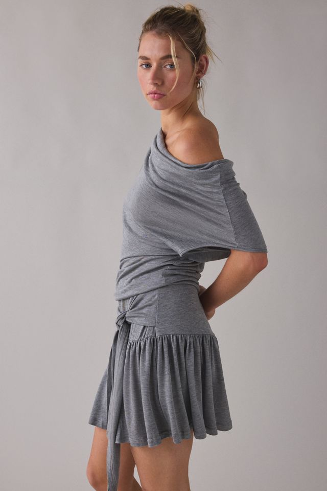 Woodrose Deli Twist And Tie Asymmetric One-Shoulder Mini Dress #2