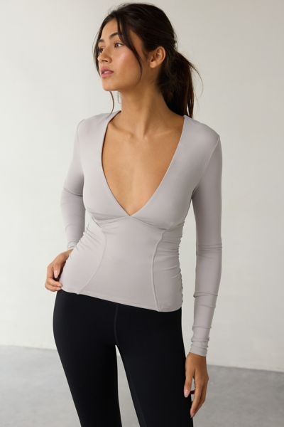 Out From Under Bec Long Sleeve Ballet Wrap Top
