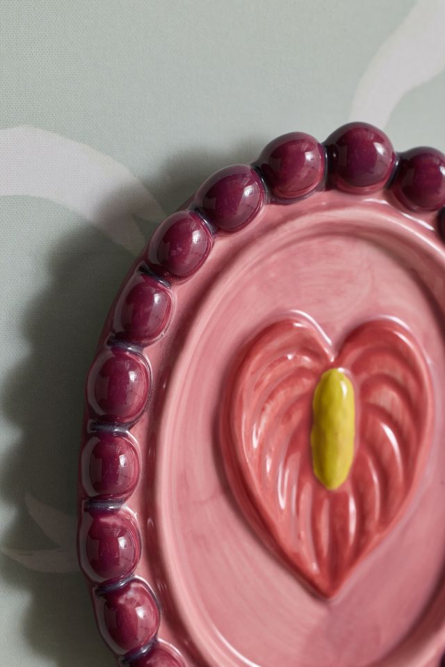 Flower Sculpted Ceramic Wall Hanging #1