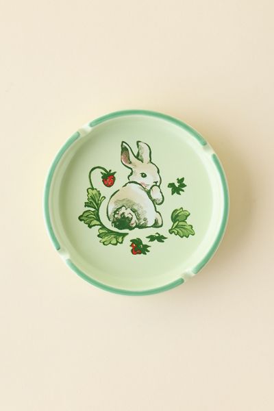 Minimal Icon Graphic Printed Ceramic Ashtray