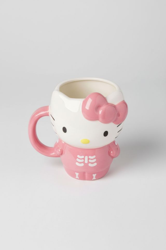 Sanrio Hello Kitty Pink Skeleton Ceramic Mug #1