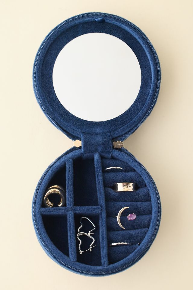 Puppy Embroidered Velvet Jewelry Case #1