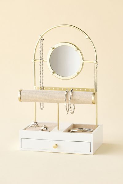 Mirrored Jewelry Organizer & Display Stand