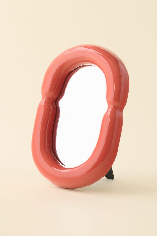 Ceramic Framed Tabletop & Wall Mirror #1