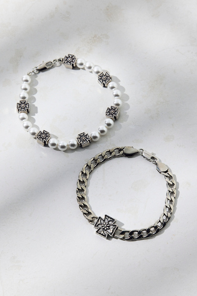 Simone Charm & Pearl Bracelet Set