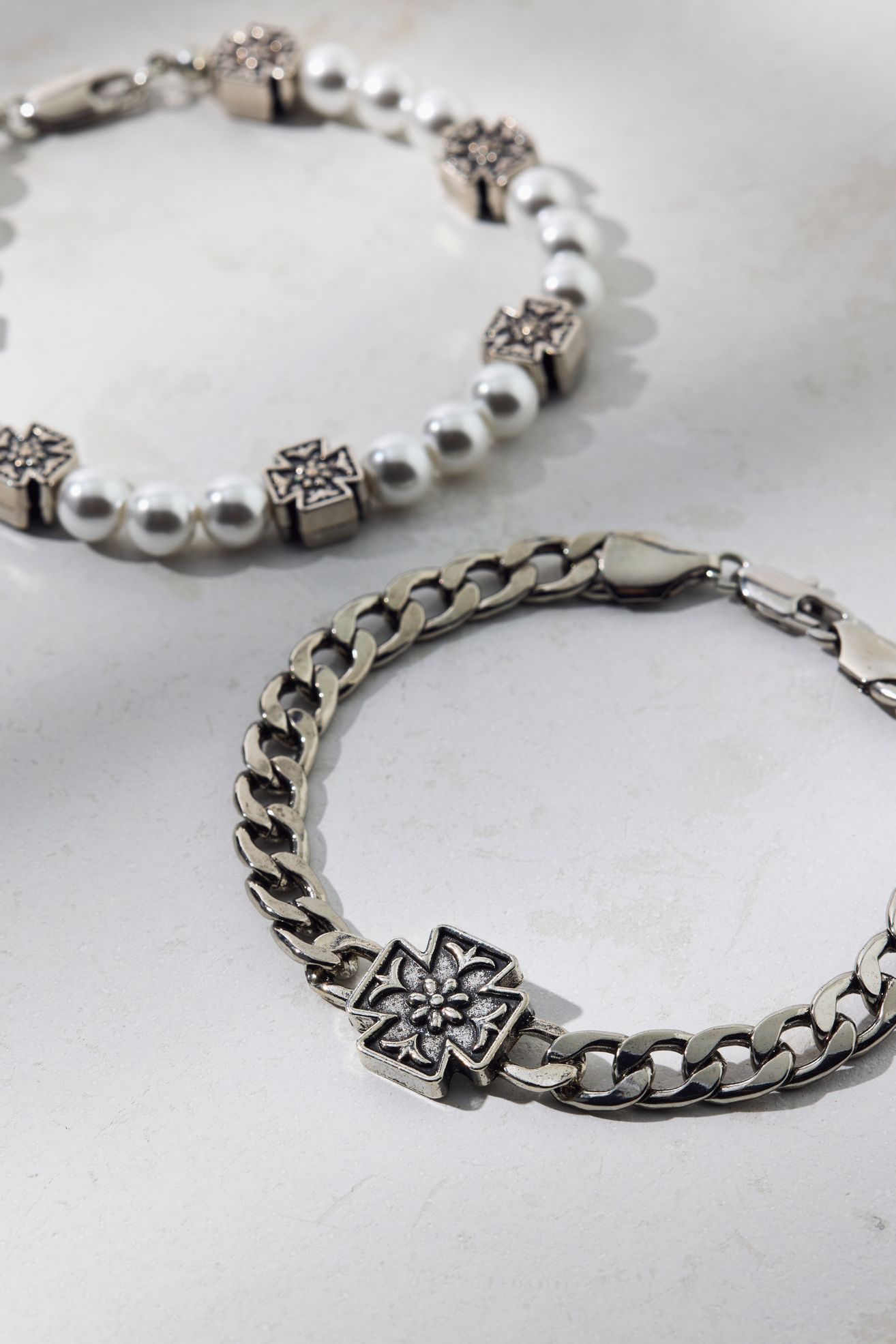 Simone Charm & Pearl Bracelet Set