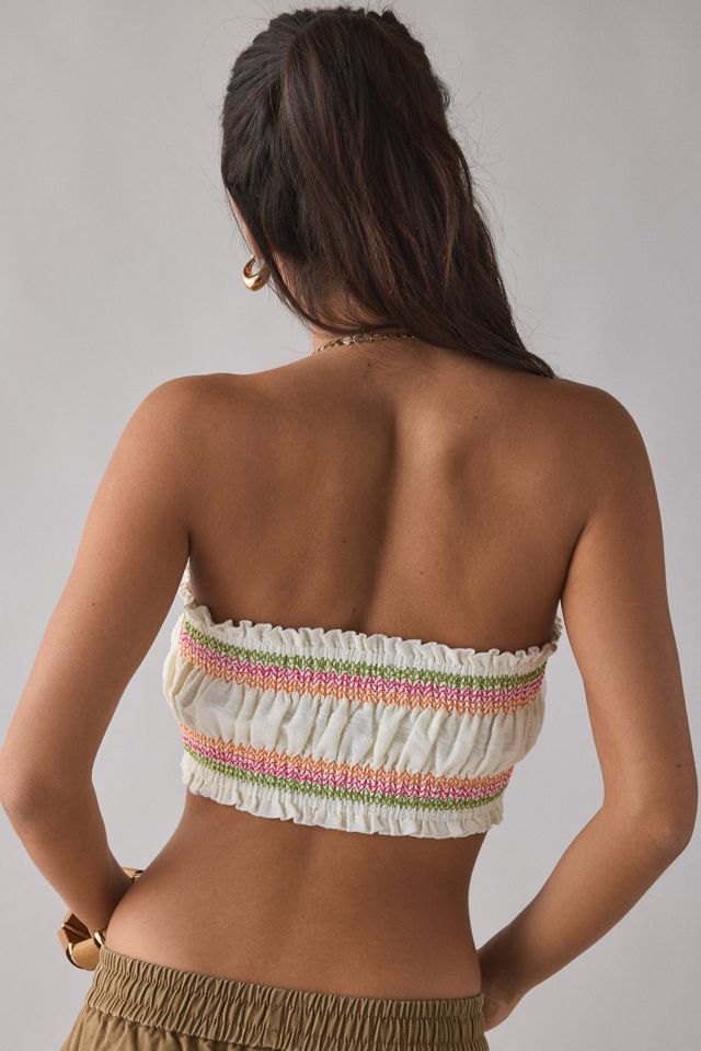 Kimchi Blue Tulip Ruffle Smocked Bandeau Top | Urban Outfitters