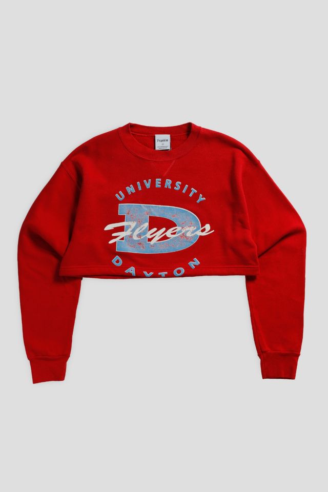 Frankie Collective Rework Dayton University Crop Sweatshirt